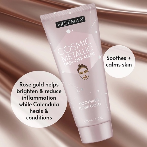 2x Freeman Metallic Peel Off Face Mask Soothing Rose Gold - Picture 2 of 4